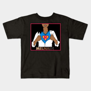 Afro African Woman, Melanin Superhero Kids T-Shirt